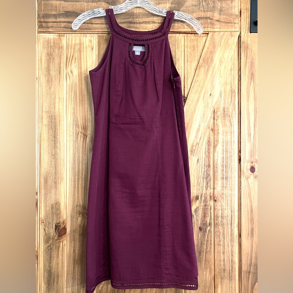 Merona Sleeveless Linen Dress in Deep Plum